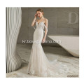 흰색 멍청이 de novia cappedasdasd 인어 매끄러운 웨딩 dres2s5